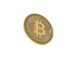 Bitcoin PNG Golden bitcoin isolated on white background