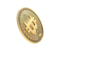 Bitcoin PNG Golden bitcoin isolated on white background