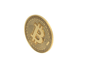 Bitcoin PNG Golden bitcoin isolated on white background