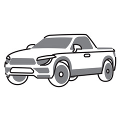 Simple Pick Up Car Illustration
