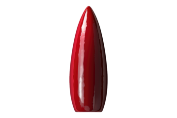 Red nail polish isolated on transparent background