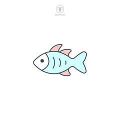 Fish icon theme symbol vector illustration isolated on white background