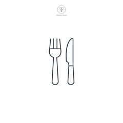 Fork and Knife icon theme symbol vector illustration isolated on white background