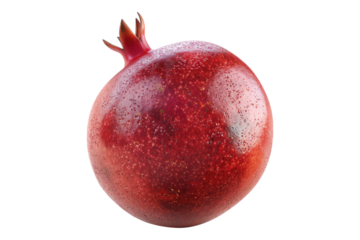 Red pomegranate isolated on transparent background