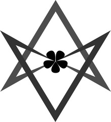 Thelema Unicursal hexagram religious symbol vector image