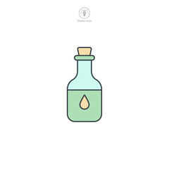 Olive Oil Bottle icon theme symbol vector illustration isolated on white background