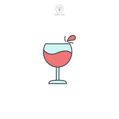 Wine Glass icon theme symbol vector illustration isolated on white background
