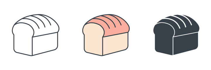 Bread bakery icon theme symbol vector illustration isolated on white background