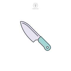 Chef Knife icon theme symbol vector illustration isolated on white background