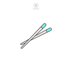 Chopsticks icon theme symbol vector illustration isolated on white background