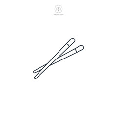 Chopsticks icon theme symbol vector illustration isolated on white background