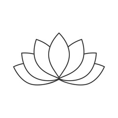 Lotus icon or Harmony icon on white. Vector