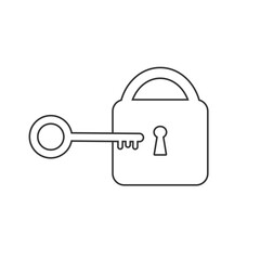 Lock and key vector icon