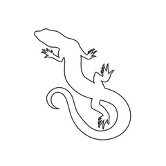 Lizard logo icon in flat style. Vector illustration