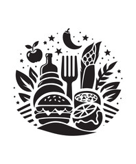 vector food vector art,graphics foods icons set,vintage illustration food clipart,vector foods flat style artwork design.