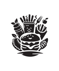 vector food vector art,graphics foods icons set,vintage illustration food clipart,vector foods flat style artwork design.