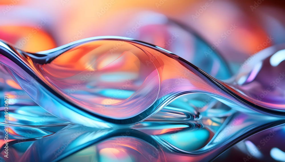 Aufkleber light blue abstract transparent object that blends seamlessly into its background
