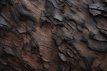 Processed collage of old black tree bark surface texture. Background for banner, backdrop