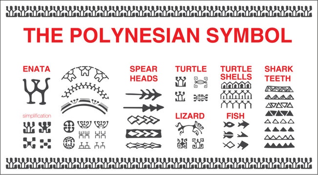 Polynesian tattoo elements