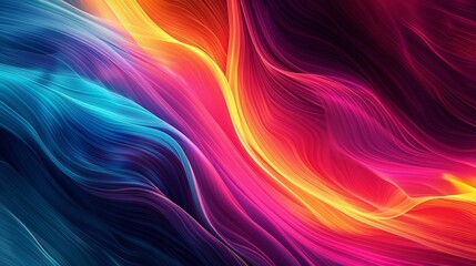 Obraz premium Melodic curves of blue and orange twist into a captivating silky design