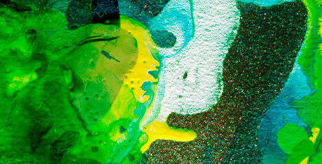 Eclectic and Expressive Painted Dreamscape Infused with an Array of Colors and Abstract Forms