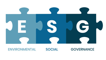 ESG concept of environmental, social and governance in sustainable and ethical business, vector illustration