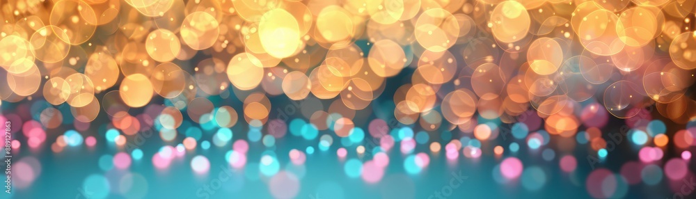 Poster abstract background with blurred colorful lights.