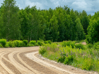 photo of dirt road, simple country road, graded road