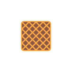 Square cookies with chocolate filling. Colored Vector illustration on a white background.