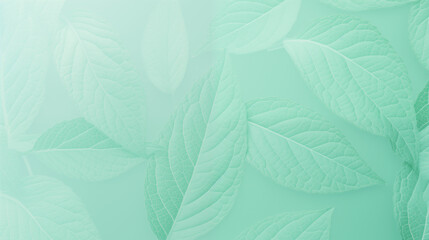 Soft and Subtle Green Leaf Background