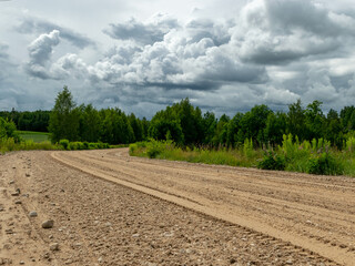 photo of dirt road, simple country road, graded road