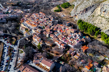 Aerial view of Nerpio, Albacete, Spain