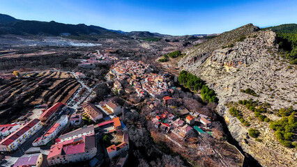 Aerial view of Nerpio, Albacete, Spain