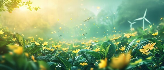 Obraz premium the latest innovations in renewable energy within the industrial sector and their long-term benefits