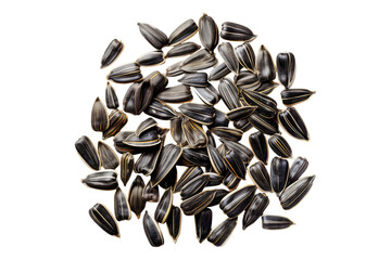 Sunflower seeds isolated on transparent background