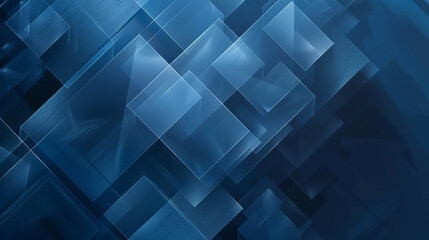 Obraz premium Blue and grey glossy squares abstract tech banner design. Modern abstract blue background design with layers of transparent material in square shapes in random geometric patterns.