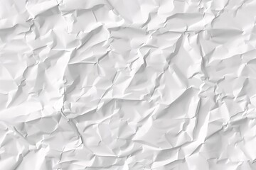 Fototapeta premium Wet crumpled white paper texture for header backdrop.