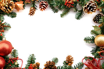 Christmas Mockup with Christmas Tree Decorations