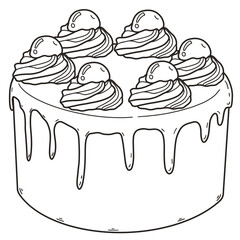 illustration of cake