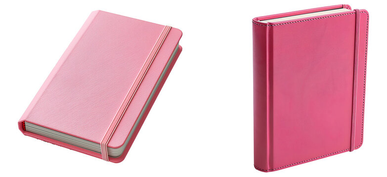 pink notebook set png. pink notebooks isolated. pink notebook png. hardcover notebook for back to school concept png. school and stationery supply. classroom essentials isolated. notebook top view png