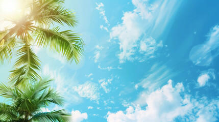 palm tree and blue sky
