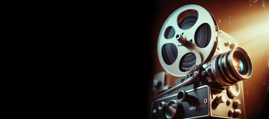 Obraz premium Vintage retro lighting equipment for shooting and movie.