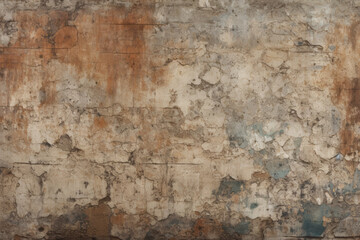 Processed collage of dirty brown concrete wall surface texture. Background for banner, backdrop