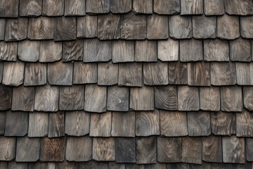 Processed collage of rustic barn roof shingles surface texture. Background for banner, backdrop