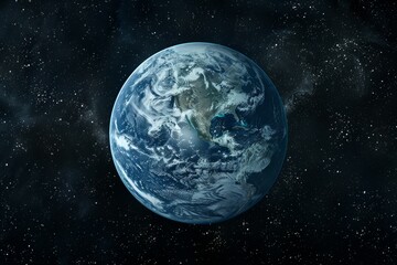 Obraz premium Earth in space with a clear view of continents and oceans evoking a sense of planetary beauty