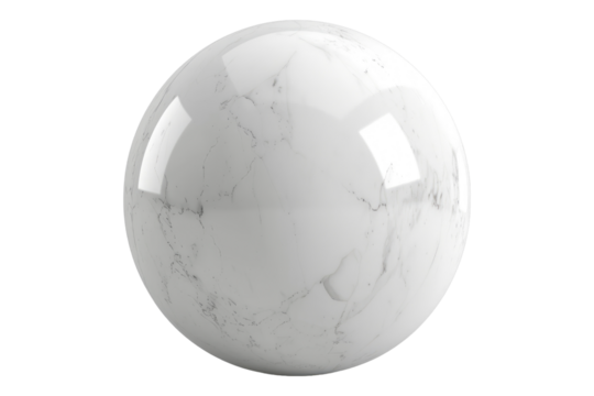 White sphere isolated on transparent background