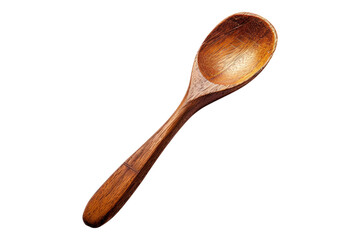 Wooden spoon isolated on transparent background