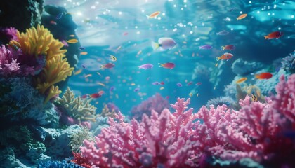 Naklejka premium Dreamy underwater coral reef