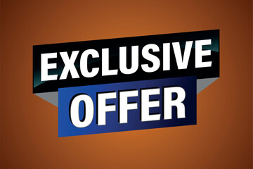 exclusive offer poster banner graphic design icon logo sign symbol social media website coupon

