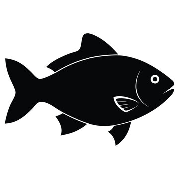 recommend clip art: Fish or seafood flat icon for food apps and websites